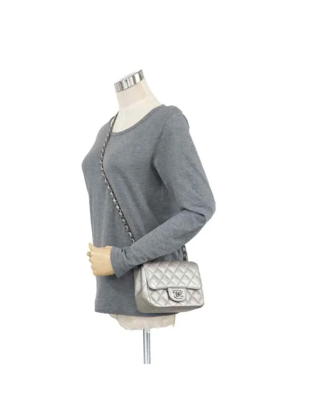 Chanel Shoulder Bag Gray